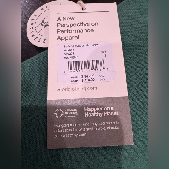 Vuori Sedona Weekender Crew Sweatshirt in Viridian green - Picture 5 of 7